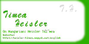 timea heisler business card